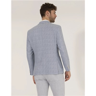 Açık Mavi Slim Fit Ceket
