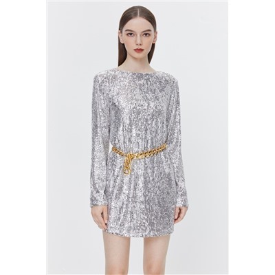 Vestido de lentejuelas Plateado