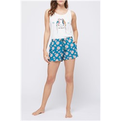 Short Valeria Turquesa y azul petróleo