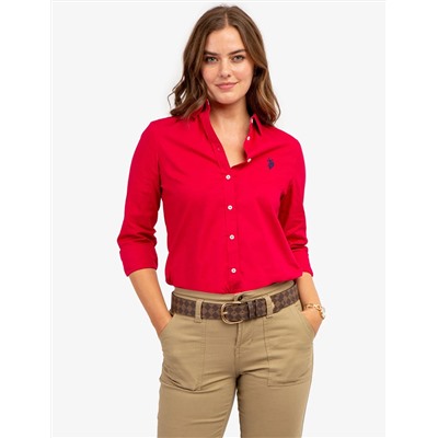 SOLID STRETCH POPLIN SHIRT