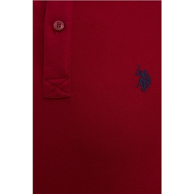 Erkek Bordo Basic Polo Yaka Tişört