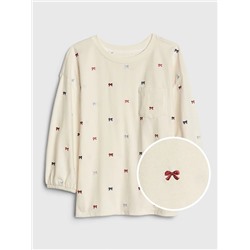 Kids Balloon-Sleeve Pocket T-Shirt