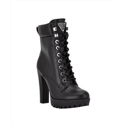 GUESS Women's Tetia Heeled Hiker Lug Sole Booties