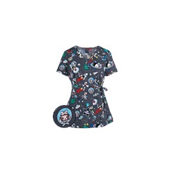 koi Scrubs tokidoki Space Mock Wrap Print Top