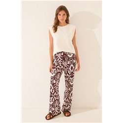 Pantalón largo viscosa estampado flores