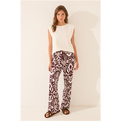 Pantalón largo viscosa estampado flores