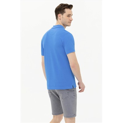 Erkek Saks Basic Polo Yaka Tişört