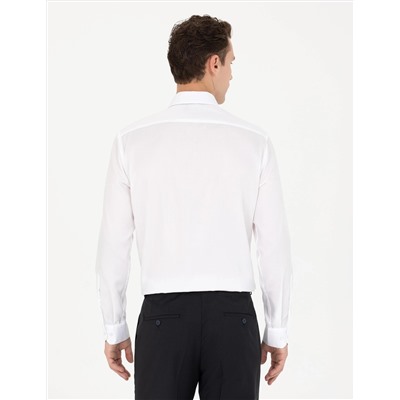Beyaz Slim Fit Uzun Kollu Klasik Gömlek