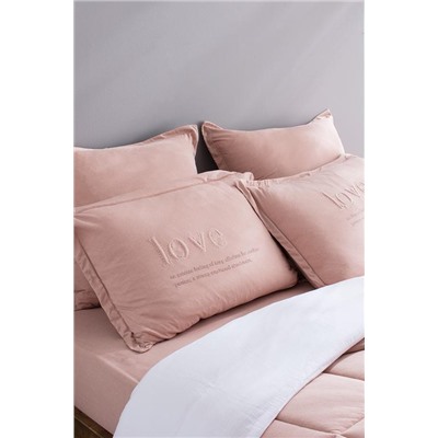 Bobigny SuperSoft Tek Kişilik Comforter Set - Pudra