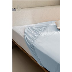 Manon King Size %100 Pamuk Ranforce Lastikli Çarşaf - Mavi