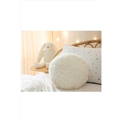 English Home Fluffy Ball Bebe Dekoratif Kırlent 30x30 Cm Ekru 10038399