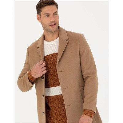 Camel Ex. Slim Fit Kaşe Kaban