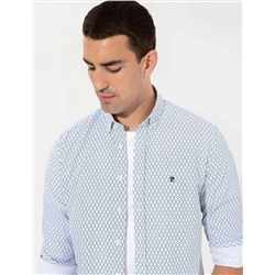 Lacivert Slim Fit Uzun Kollu Gömlek