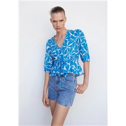 Blusa cruzada lazo