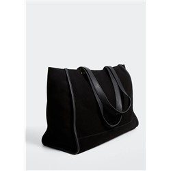 Bolso shopper piel -  Mujer | MANGO OUTLET Melilla