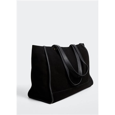 Bolso shopper piel -  Mujer | MANGO OUTLET Melilla