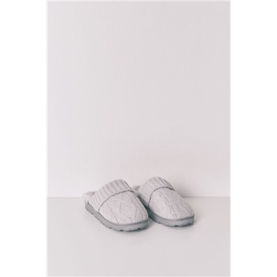 Zapatillas casa punto tricot gris