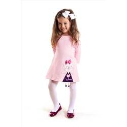 Denokids Yaramaz Kedi Pembe Kalın Kız Çocuk Elbise CFF-18S1-173