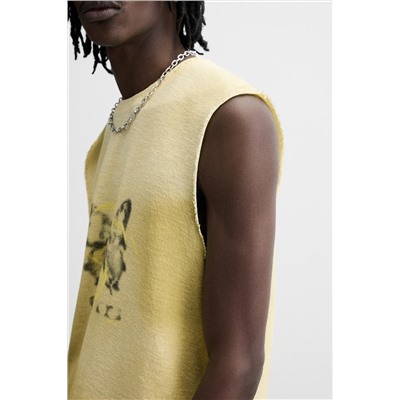 CAMISETA TANK PUNTO ESTAMPADO