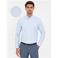 Açık Mavi Slim Fit Uzun Kollu Gömlek