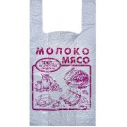 Пакет майка Ростов 27х49см Мясо/Молоко 5гр белый ПНД (500шт) (3000ту)