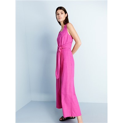 Jumpsuit aus Leinenmischung