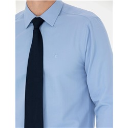 Mavi Slim Fit Uzun Kollu Basic Gömlek