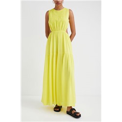 Vestido cut-out amarillo