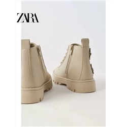 ZARA  😍 официальный сайт⚡️ стильные осенние ботинки для маленьких модниц , скидка 50🛍    ✅Цвет: на фото     ✅Материал: pu