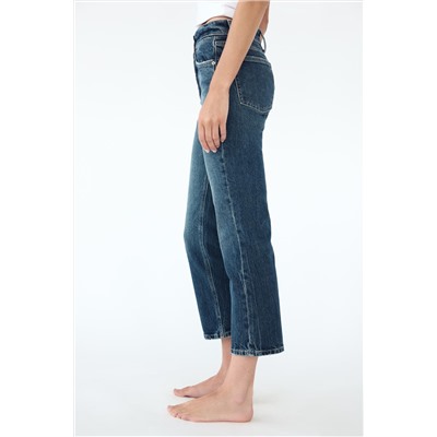 TRF SLIM CROPPED BELL BOTTOM MID-WAIST JEANS