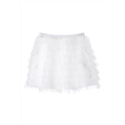 Minifalda avolantada Blanco