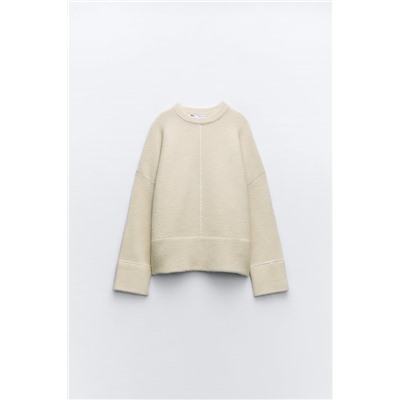 KNIT SWEATER WITH TRIMS