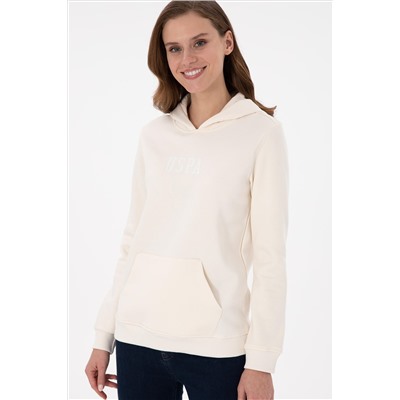 Kadın Krem Basic Sweatshirt