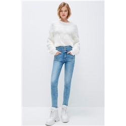 Vaquero skinny fit de tiro alto Azul claro