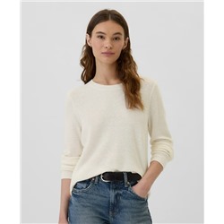 Textured Crewneck Sweater