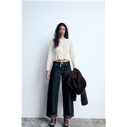 JEANS TRF RELAXED MINI FOLD UP LOW RISE