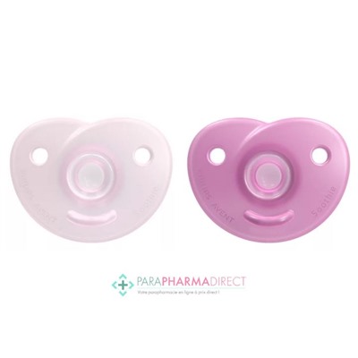 Avent Sucettes Soothie 0-6 mois Roses x2
