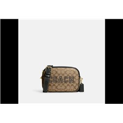 Jamie Camera Bag In Signature Canvas With Varsity Motif