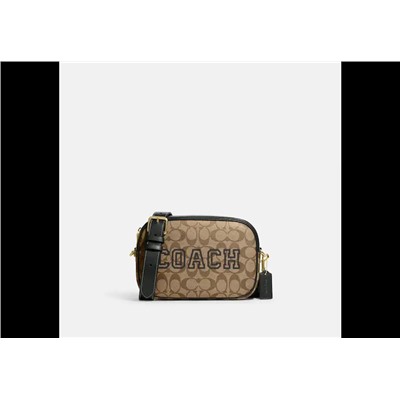 Jamie Camera Bag In Signature Canvas With Varsity Motif