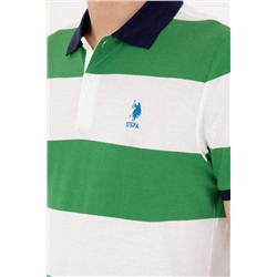 Erkek Regular Fit Polo Yaka Yeşil Tişört