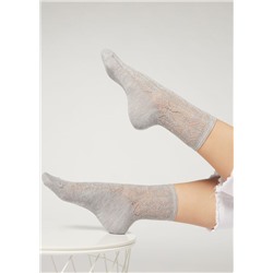 Socke mit Durchbruchmuster aus Baumwolle