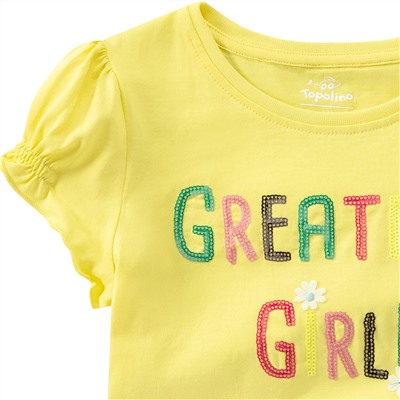 Mädchen T-Shirt mit Pailletten