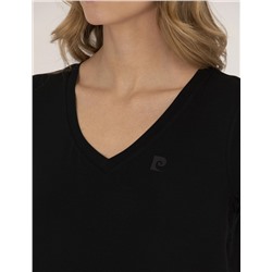 Siyah Comfort Fit V Yaka Basic Tişört
