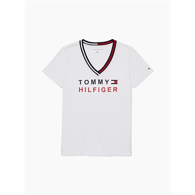 TOMMY HILFIGER ESSENTIAL V-NECK LOGO T-SHIRT