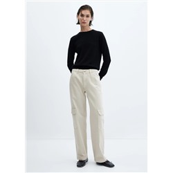 Jeans wideleg cargo