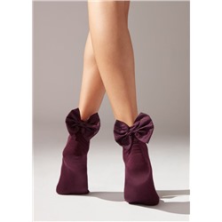 Kurze Socken mit Schleife