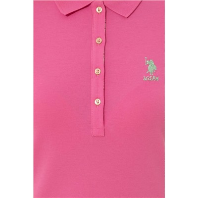Kadın Pembe Basic Polo Yaka Tişört