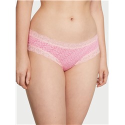 THE LACIE Lace-Waist Cotton Cheeky Panty