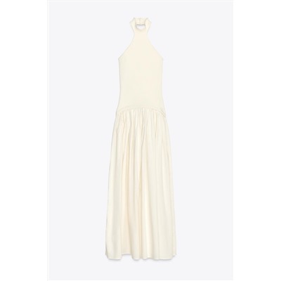 HALTERNECK DRESS WITH MATCHING DETAIL