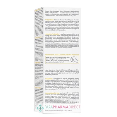 Bioderma Photoderm Mineral Fluide SPF50+ - Non Parfumé - Peaux Allergiques aux Filtres Chimiques 75g